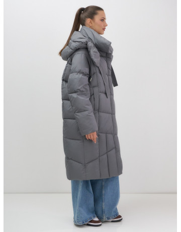 Длинный зимний пуховик для женщин с капюшоном