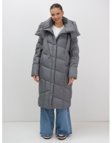 Длинный зимний пуховик для женщин с капюшоном