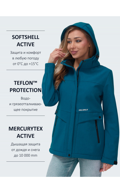 Женская ветровка с капюшоном для активного отдыха
