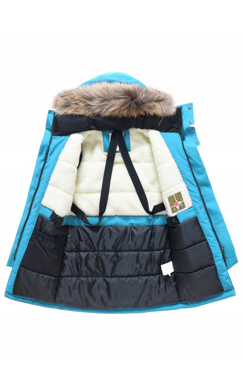 Зимняя парка с мехом енота для мальчика-подростка