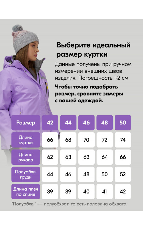 Женский горнолыжный костюм сиреневого цвета