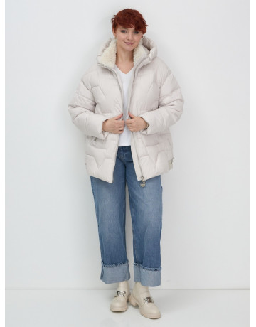 Зимний пуховик с искусственной овчиной для женщин: стиль и тепло