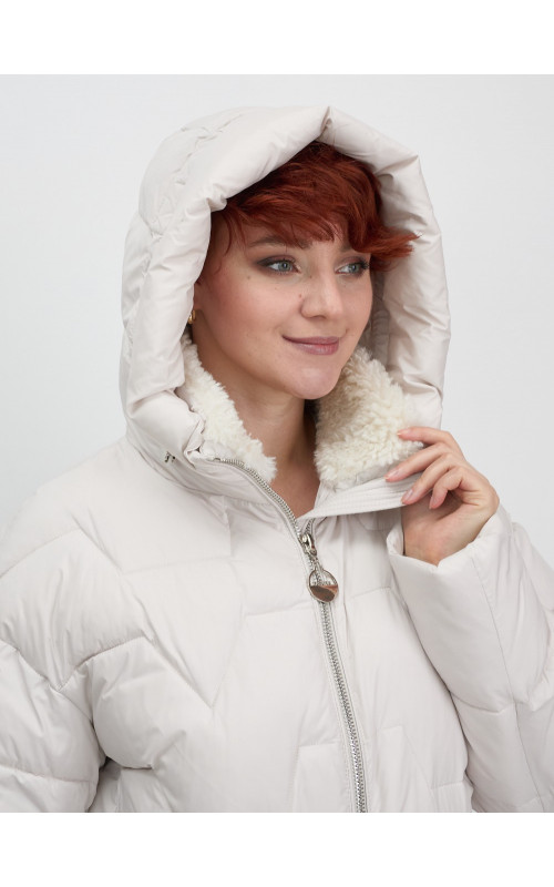 Зимний пуховик с искусственной овчиной для женщин: стиль и тепло