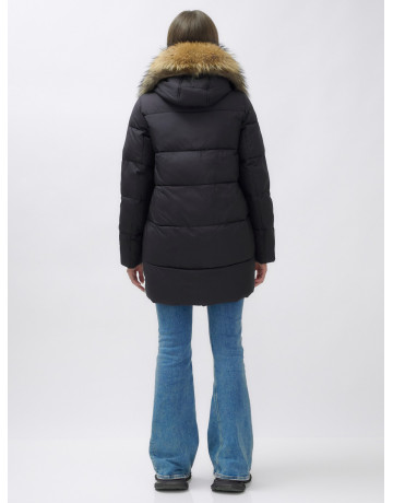 Женская зимняя куртка премиум-класса с мехом енота.