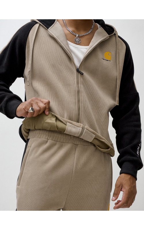 Мужской утеплённый спортивный костюм с начёсом для осени