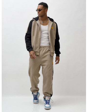 Мужской утеплённый спортивный костюм с начёсом для осени