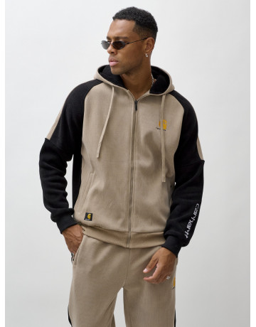 Мужской утеплённый спортивный костюм с начёсом для осени