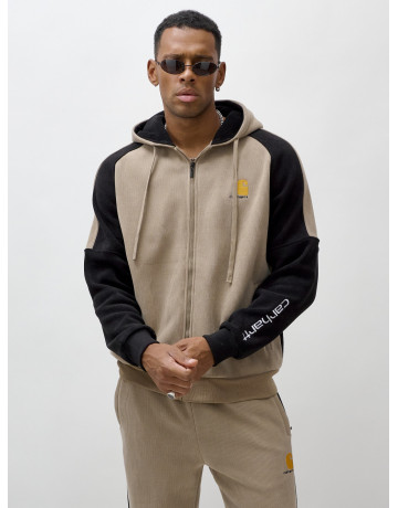 Мужской утеплённый спортивный костюм с начёсом для осени