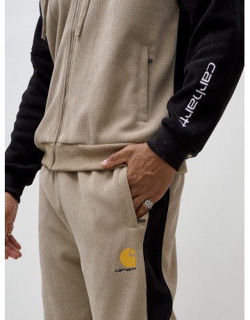 Мужской утеплённый спортивный костюм с начёсом для осени