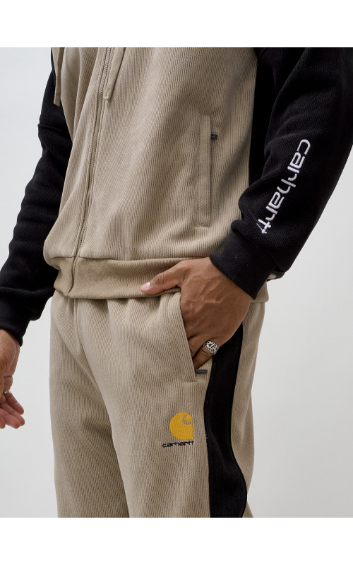 Мужской утеплённый спортивный костюм с начёсом для осени