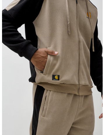 Мужской утеплённый спортивный костюм с начёсом для осени