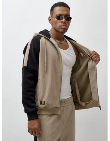 Мужской утеплённый спортивный костюм с начёсом для осени