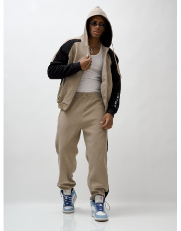 Мужской утеплённый спортивный костюм с начёсом для осени