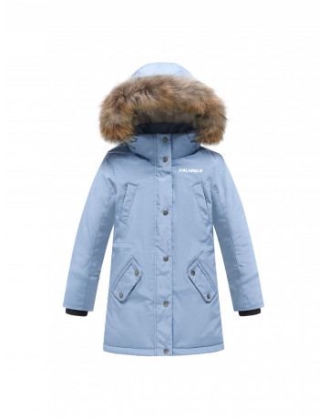 Зимняя детская куртка-парка для девочки. Удлинённый крой.