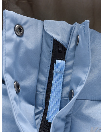 Зимняя детская куртка-парка для девочки. Удлинённый крой.