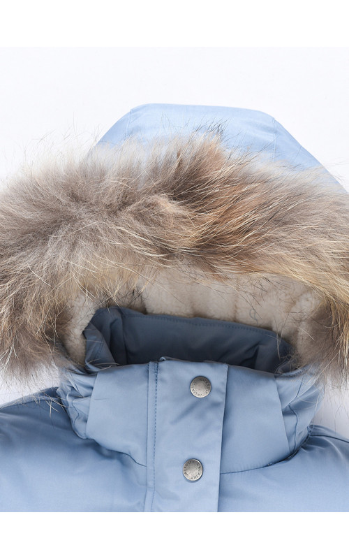 Зимняя детская куртка-парка для девочки. Удлинённый крой.