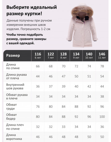 Зимняя парка для девочек розовая с капюшоном.