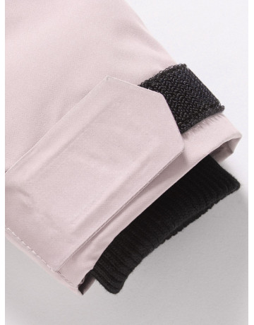 Зимняя парка для девочек розовая с капюшоном.