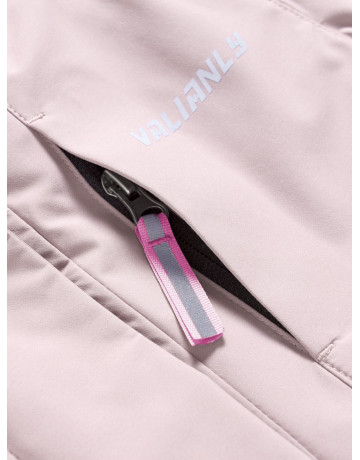 Зимняя парка для девочек розовая с капюшоном.